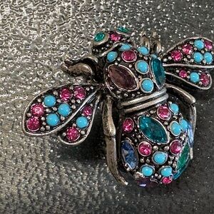 JOAN RIVERS TURQUOISE CLUSTER BEE PIN